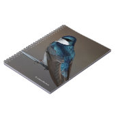 Schöne Baumschlucht: Vogel auf einer Leitung Notizblock (Linke Seite)