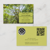 schöne Baumwipfel geschwungenen Äste grüne Blätter Visitenkarte (Vorne/Hinten)