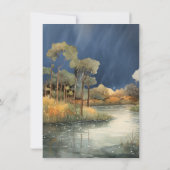 Schöne Bayou Abend Wedding Einladung (Rückseite)