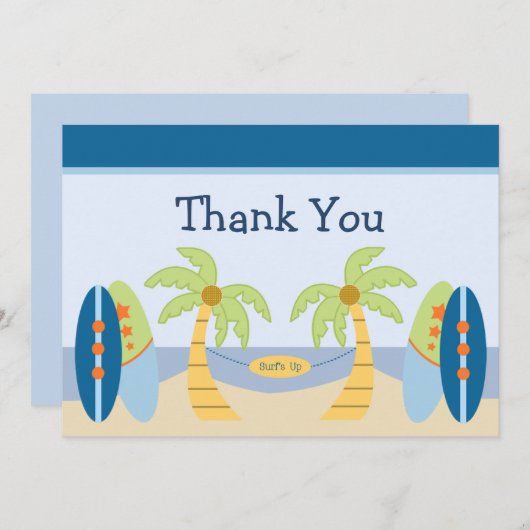 Schöne "Beach Baby" Dusche Danke Karte (Vorne/Hinten)