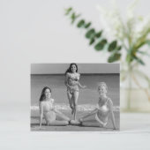 Schöne Beach Bikini Summer Time Girls Postkarte (Stehend Vorderseite)