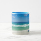 Schöne Beach Fotografie Blue Ocean Custom Tasse (Zentrum)