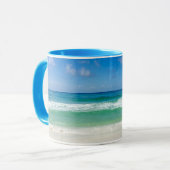 Schöne Beach Fotografie Blue Ocean Custom Tasse (Vorderseite Links)