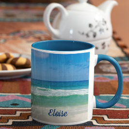Schöne Beach Fotografie Blue Ocean Custom Tasse