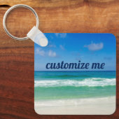Schöne Beach Fotografie Custom Seaside Schlüsselanhänger (Vorderseite)