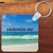 Schöne Beach Fotografie Custom Seaside Schlüsselanhänger (Rückseite)