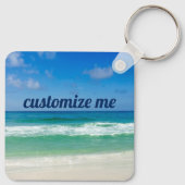 Schöne Beach Fotografie Custom Seaside Schlüsselanhänger (Rückseite)