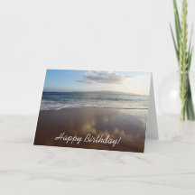 Schöne Beach Happy Birthday Card