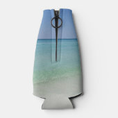 Schöne Beach Horizon Personalisierte Hochzeit Flaschenkühler (Rückseite)