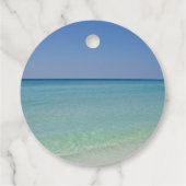 Schöne Beach Horizon Personalisierte Hochzeit Geschenkanhänger (Rückseite)