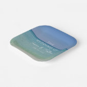 Schöne Beach Horizon Personalisierte Hochzeit Pappteller (Gewinkelt)