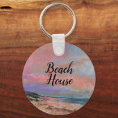 Schöne Beach House Art Key Chain Schlüsselanhänger (Vorderseite)