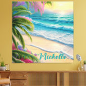 Schöne Beach Ocean Waves Muscheln Leinwanddruck (Insitu (Wohnzimmer))