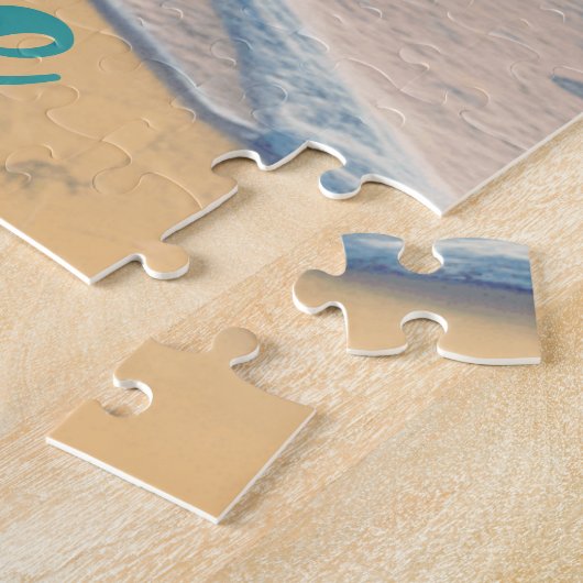 Schöne Beach Ocean Waves Muscheln Puzzle (Seite)