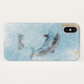Schöne Beach Theme Jumping Dolphins Art Case-Mate iPhone Hülle (Rückseite (Horizontal))