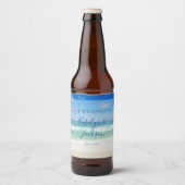 Schöne Beach Waves Fotografie Hochzeit Bierflaschenetikett (Vorderseite)