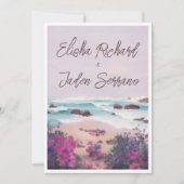 Schöne Beach Waves Landschaft Sommer Hochzeit Einladung (Vorderseite)