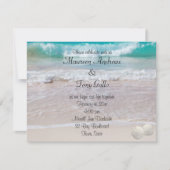 Schöne, Beach Wedding Einladung (Vorderseite)
