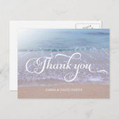Schöne Beach Wedding Vielen Dank Postkarte (Vorne/Hinten)