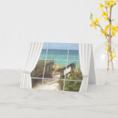 Schöne Beachszene Geburtstagskarte Karte (Gelbe Blume)