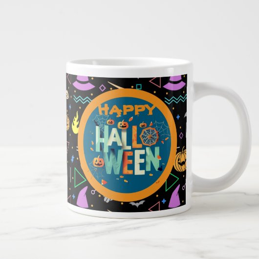 Schöne Beängstigende Halloween-Muster Jumbo-Tasse (Rechts)