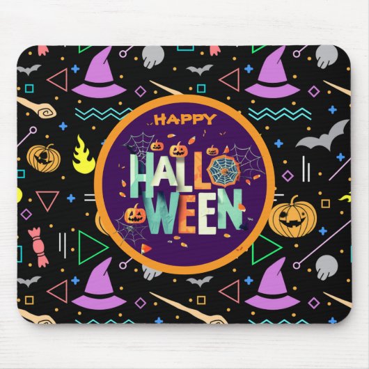 Schöne Beängstigende Halloween-Muster Mousepad (Vorne)