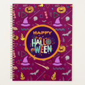 Schöne Beängstigende Halloween-Muster Planer (Vorderseite)