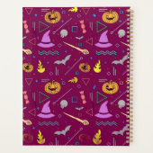 Schöne Beängstigende Halloween-Muster Planer (Rückseite)