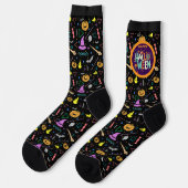 Schöne Beängstigende Halloween-Muster Socken (Linkes Detail)