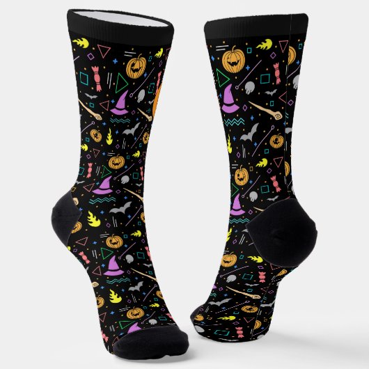 Schöne Beängstigende Halloween-Muster Socken (Gewinkelt)