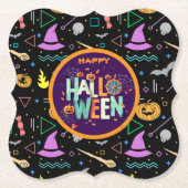 Schöne Beängstigende Halloween-Muster Untersetzer (Vorderseite)