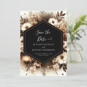 Schöne, bedruckbare rustikale Hochzeit Save The Date (Stehend Vorderseite)