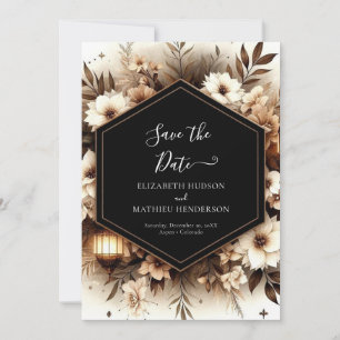 Schöne, bedruckbare rustikale Hochzeit Save The Date