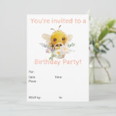 Schöne Bee-Einladung Einladung (Stehend Vorderseite)