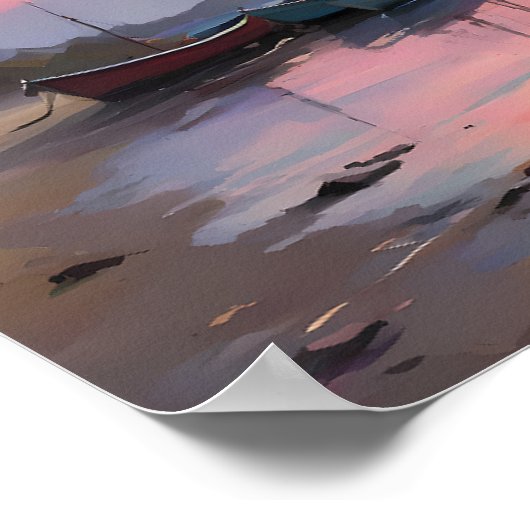 Schöne, beeindruckende Malerei am Meer Poster (Ecke)