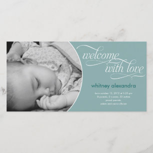 Schöne Begrüßungsankündigung für Baby Birth - Blue Ankündigung