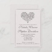 Schöne Beige Einladung (Vorne/Hinten)