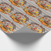 Schöne, beliebte Erntedank Herbstkollektion Geschenkpapier (Ecke)