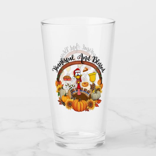 Schöne, beliebte Erntedank Herbstkollektion Glas (Vorderseite)