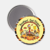 Schöne, beliebte Erntedank Herbstkollektion Magnet (Vorderseite/Rückseite)