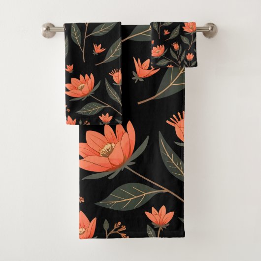 Schöne, beliebte Sammlung Vintager Blumen Badhandtuch Set (Insitu)