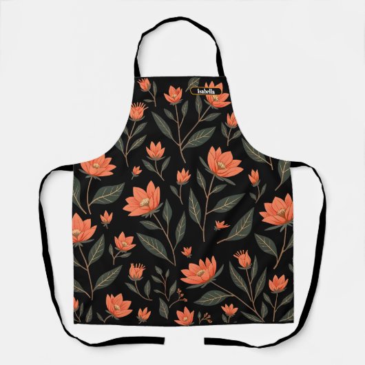 Schöne, beliebte Sammlung Vintager Blumen Schürze (Vorderseite)