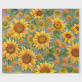 Schöne, beliebte Sonnenblumensammlung Geschenkpapier (Flach)