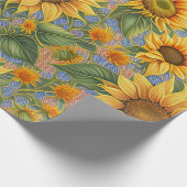 Schöne, beliebte Sonnenblumensammlung Geschenkpapier (Ecke)