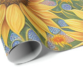 Schöne, beliebte Sonnenblumensammlung Geschenkpapier (Rolleneckpunkt)