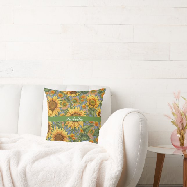 Schöne, beliebte Sonnenblumensammlung Kissen (Liege)