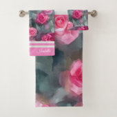 Schöne, beliebte Wasserfarben Rosengarten Sammlung Badhandtuch Set (Insitu)