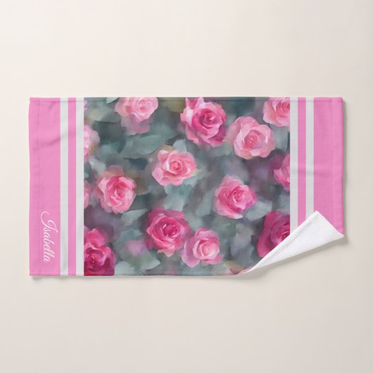 Schöne, beliebte Wasserfarben Rosengarten Sammlung Badhandtuch Set (Handtuch)