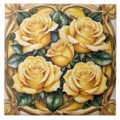 Schöne, beliebte Yellow Rose Collection Fliese (Vorderseite)