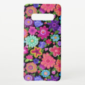 Schöne bemalte Boho-Blume Samsung Galaxy Hülle (Rückseite)
